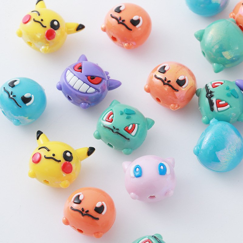 Phone Accessories Crochet - 12 piezas Pokémon: Cuentas de resina,